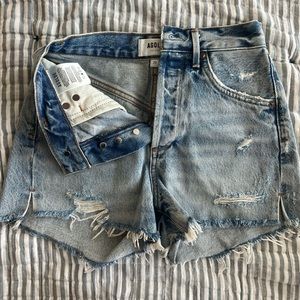 AGOLDE JADEN CUT OFF JEAN SHORTS